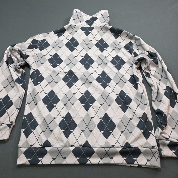 CEGOLFS Womans Side 1/4 Zip Golf Pullover-M-Golf Clubs Diamond Cut Tapestry - Picture 6 of 6